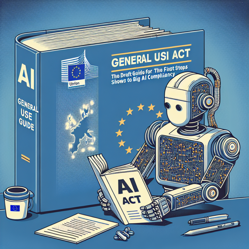 Illustration of Acte IA de l'UE : Le projet de guide pour les IA à usage général montre les premières étapes pour que la grande IA se conforme