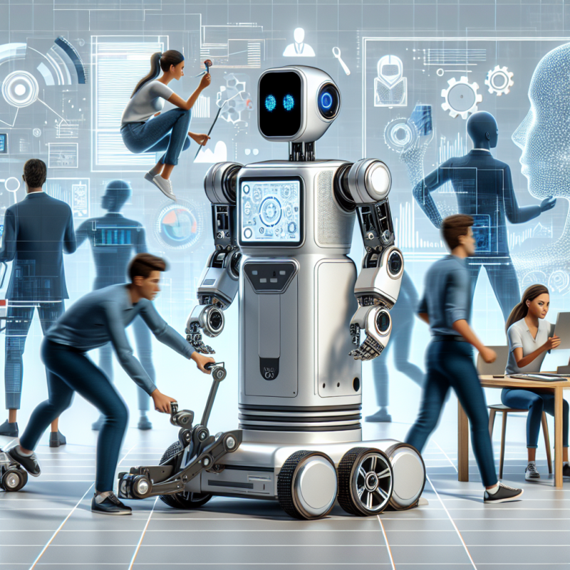 Illustration of Le robot Carter Pro de Robust AI est conçu pour travailler avec les humains et être déplacé par eux | TechCrunch
