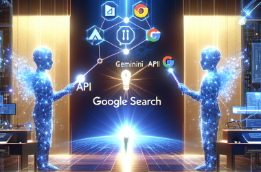 Illustration of L'API Gemini et AI Studio de Google se connectent avec Google Search