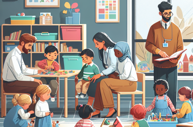 Illustration of Accueil de jeunes enfants : des ressources pour prévenir les risques professionnels - INRS