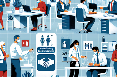 Illustration of Mesures barrières au travail - Actualité - INRS