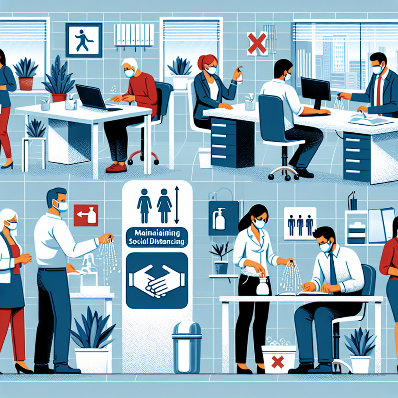 Illustration of Mesures barrières au travail - Actualité - INRS