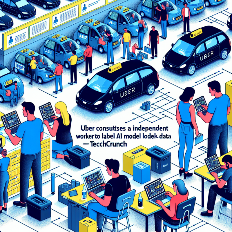 Illustration of Uber constitue une flotte de travailleurs indépendants pour étiqueter les données des modèles d'IA | TechCrunch