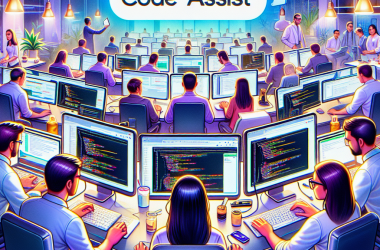 Illustration of Code Assist, l'assistant de codage pour entreprises de Google, reçoit des outils tiers | TechCrunch