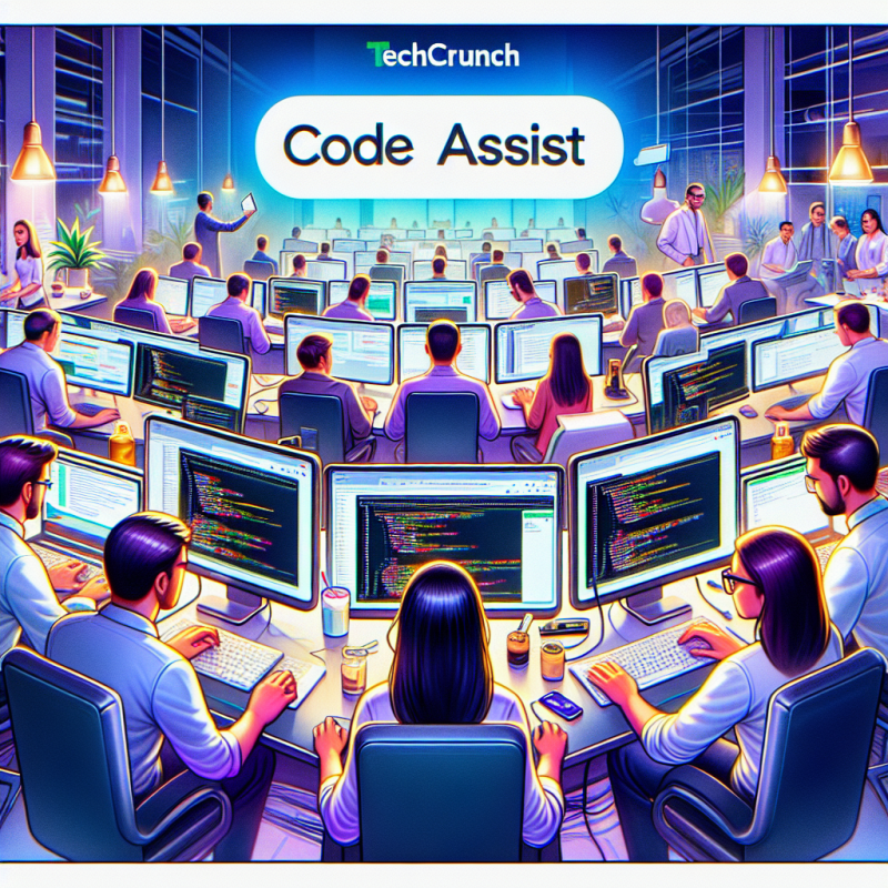 Illustration of Code Assist, l'assistant de codage pour entreprises de Google, reçoit des outils tiers | TechCrunch