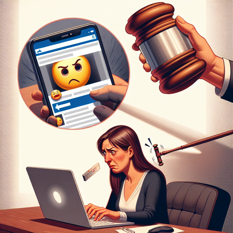 Illustration of Virée pour une émoticône postée sur Facebook, elle obtient l'annulation de son licenciement en justice