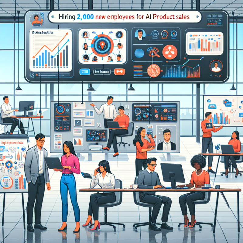 Illustration of Salesforce prévoit d'embaucher 2 000 personnes pour vendre ses produits IA | TechCrunch