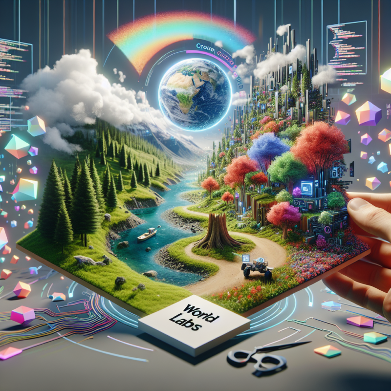 Illustration of World Labs' AI peut générer des scènes 3D interactives à partir d'une seule photo | TechCrunch