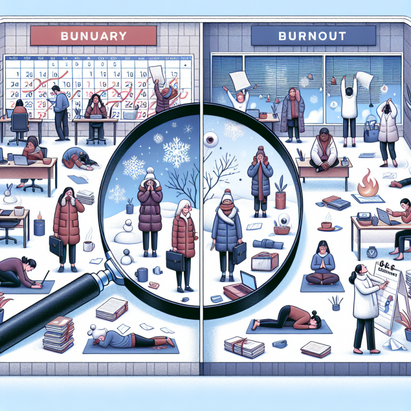 Illustration of Burn-out: pourquoi janvier est un mois propice à l'épuisement professionnel et comment le détecter