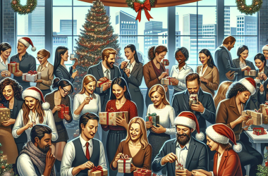Illustration of 'Secret Santa: la délicate gestion des cadeaux de Noël en entreprise'