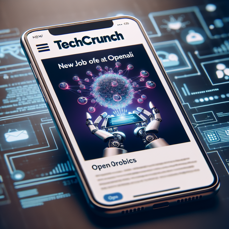 Illustration of De nouvelles offres d'emploi chez OpenAI révèlent les plans de la société en matière de robotique | TechCrunch