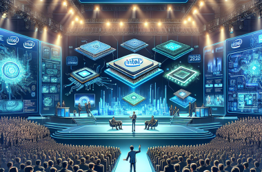 Illustration of Intel présente sa nouvelle gamme de puces lors du CES 2025 | TechCrunch