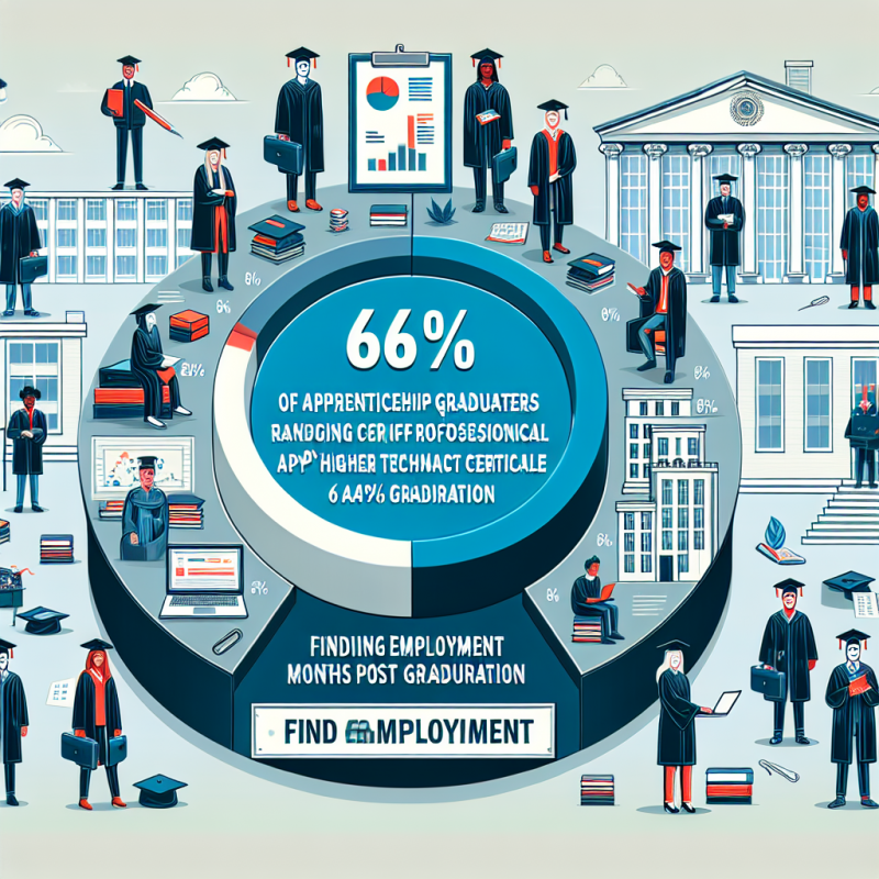 Illustration of 66% des apprentis de niveau CAP à BTS en emploi six mois après leur sortie - Centre Inffo