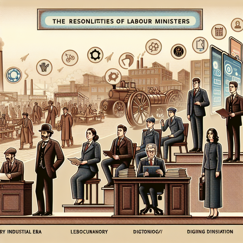 Illustration of Evolutions des attributions des ministres en charge du Travail
