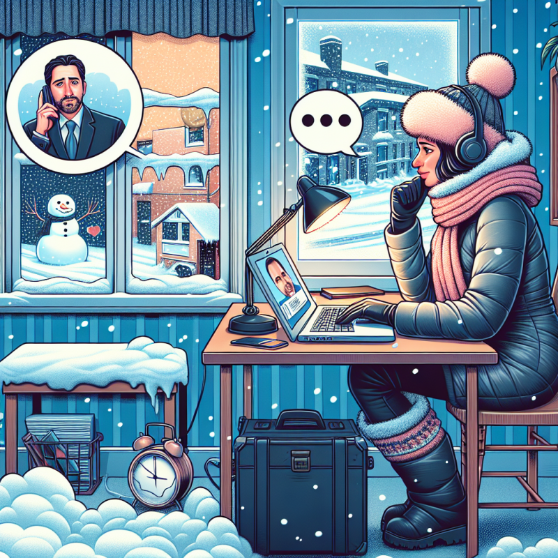 Illustration of Neige et verglas: l'employeur peut-il refuser le télétravail à ses salariés?