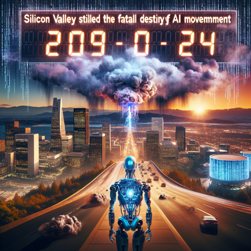 Illustration of 'Silicon Valley a étouffé le mouvement du destin fatal de l'IA en 2024 | TechCrunch'