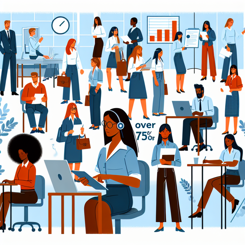 Illustration of Plus des trois quarts des salariés à temps partiel sont des femmes