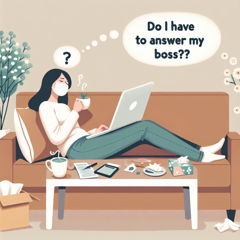 Illustration of Arrêt de travail: dois-je répondre à mon chef qui demande de mes nouvelles?