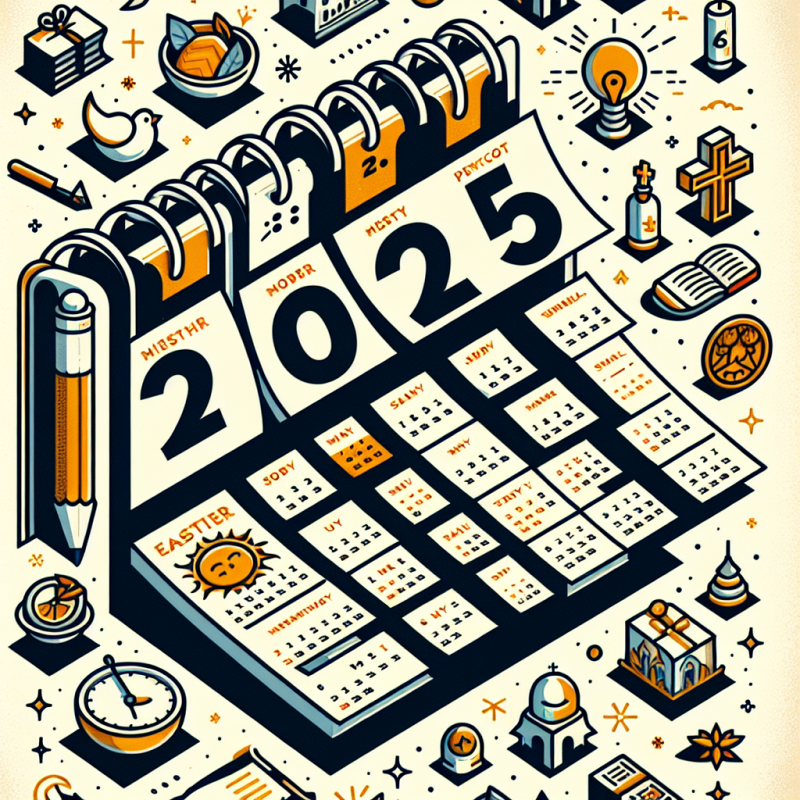 Illustration of Le calendrier des jours fériés en 2025: Pâques, Pentecôte... À quelle date tombent-ils cette année?