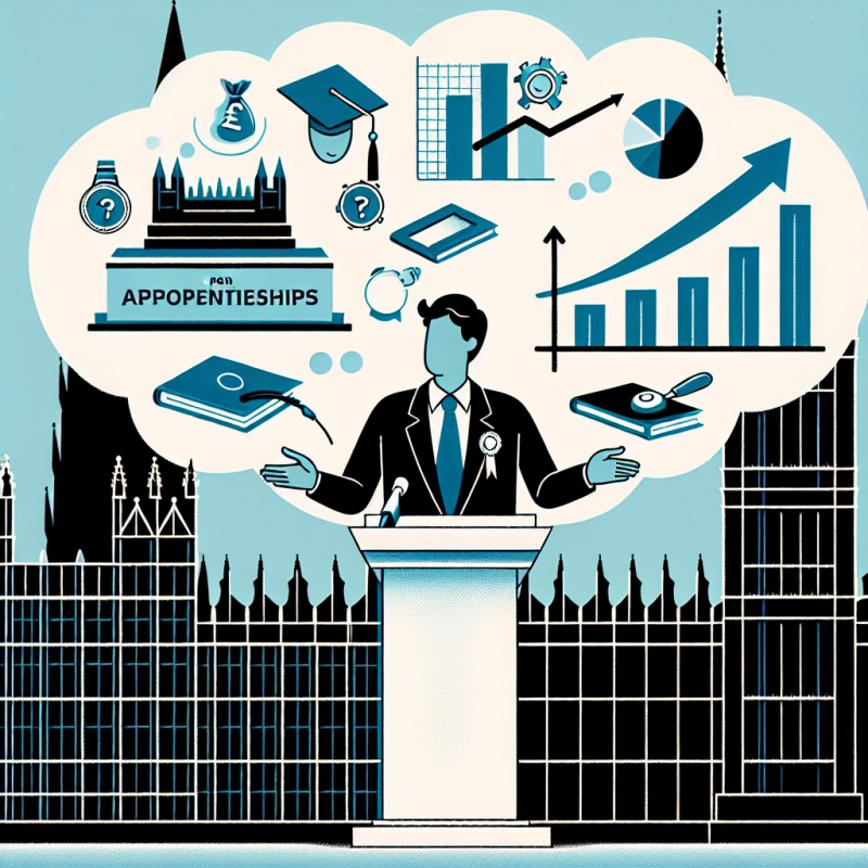 Illustration of Carole Grandjean questionne les réductions de financement de l'apprentissage