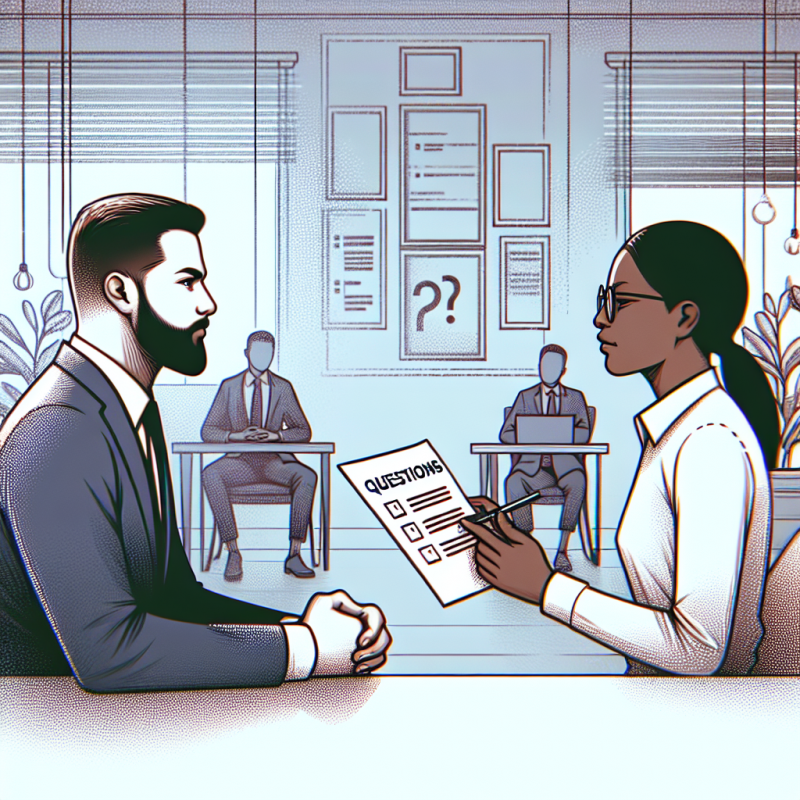 Illustration of Questions d'entretien : 21 Questions à Poser au Candidat