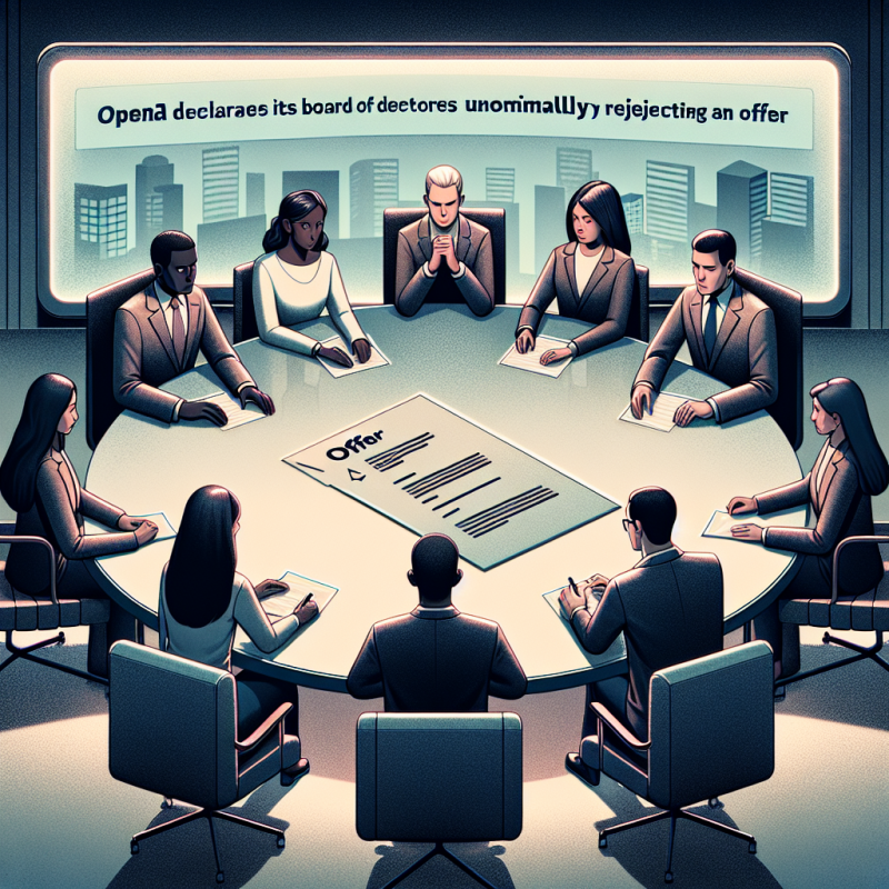 Illustration of OpenAI déclare que son conseil d'administration rejette 'unanimement' l'offre d'Elon Musk | TechCrunch
