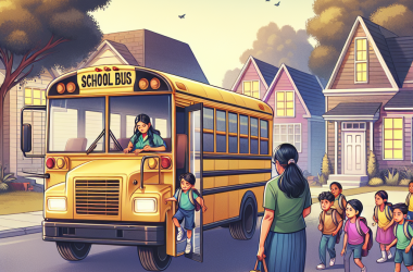 Illustration of Un chauffeur de car scolaire licencié pour avoir déposé les enfants devant chez eux