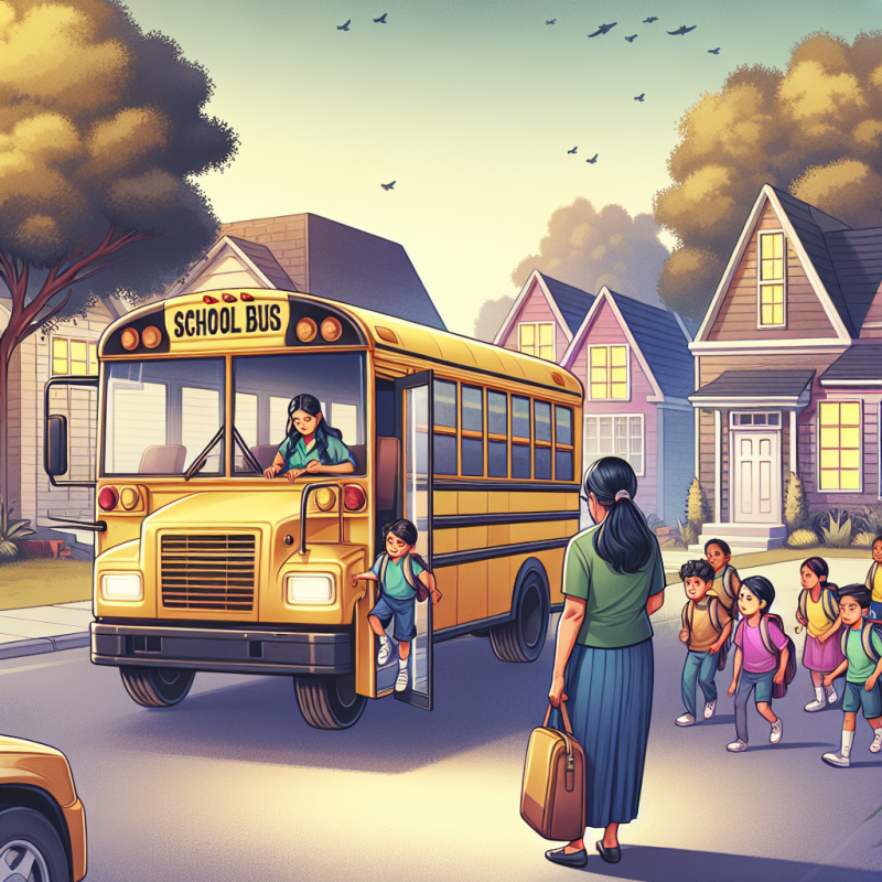 Illustration of Un chauffeur de car scolaire licencié pour avoir déposé les enfants devant chez eux