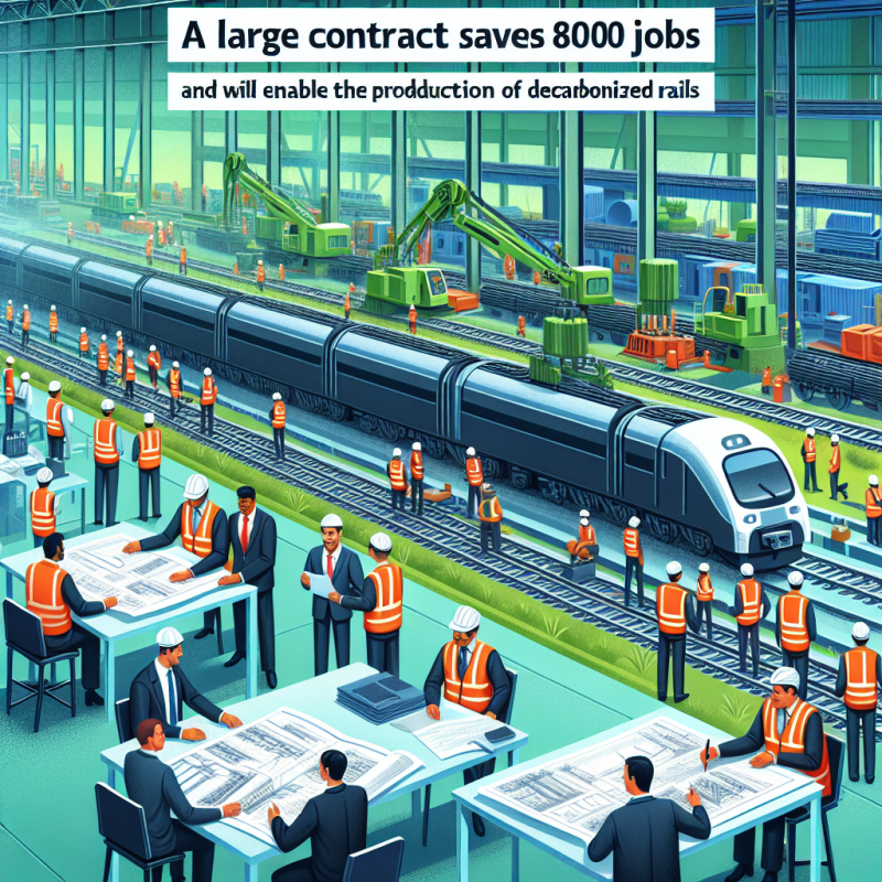 Illustration of SNCF: un méga contrat permet de sauver 800 postes et permettra de produire des rails "décarbonés"
