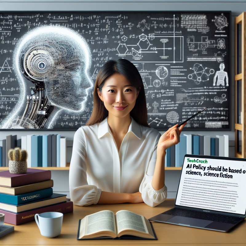 Illustration of Fei-Fei Li, pionnière de l'IA, affirme que la politique de l'IA doit être basée sur ‘la science, pas la science-fiction’ | TechCrunch