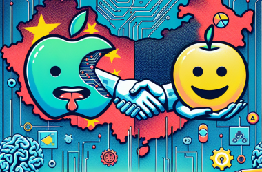 Illustration of Alibaba confirme un partenariat avec Apple pour apporter des fonctionnalités d'IA aux iPhones en Chine