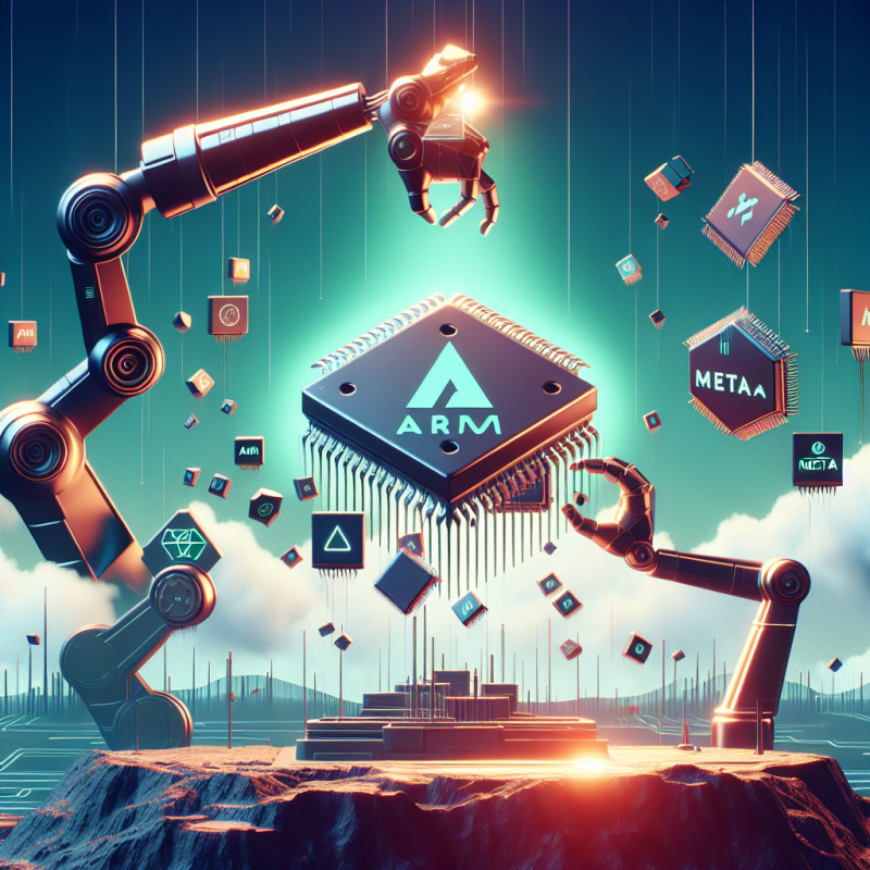 Illustration of Arm lance sa propre puce cette année avec Meta en tant que client | TechCrunch
