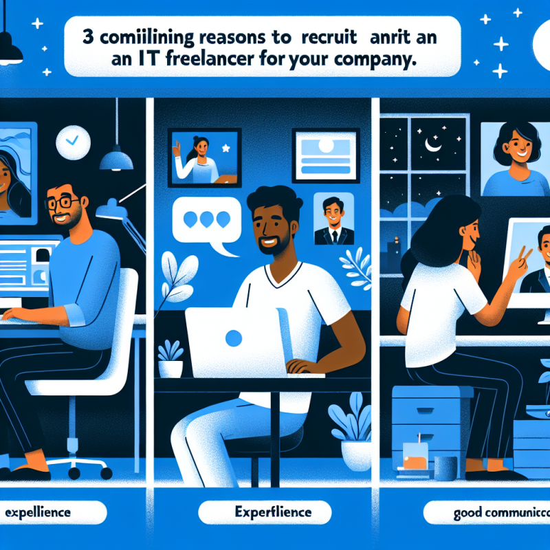 Illustration of 3 bonnes raisons de recruter un freelance en IT pour sa société
