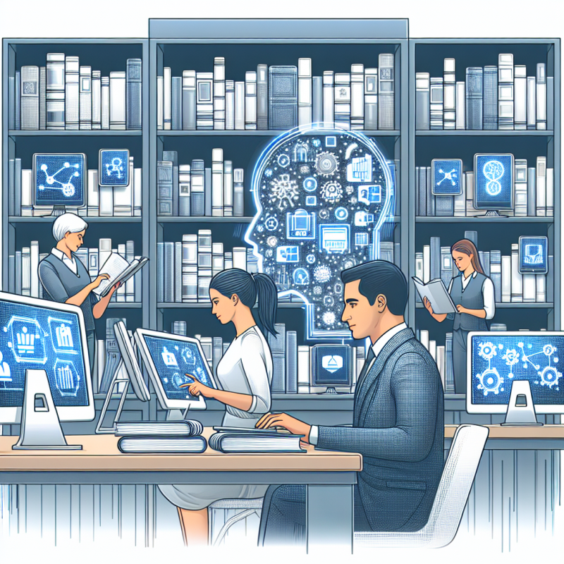 Illustration of Une bibliothèque en ligne sur l’IA pour les bibliothécaires et les documentalistes