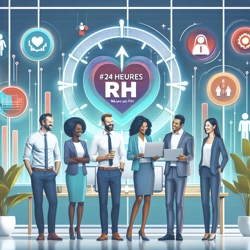 Illustration of #24heuresRH, une journée événement sur le thème We Love RH