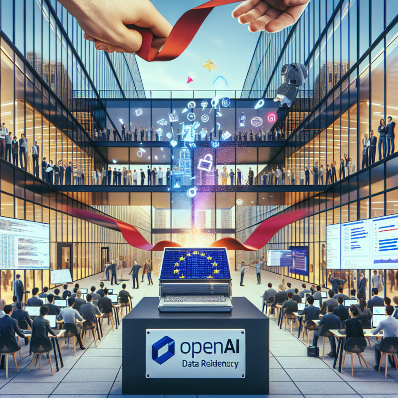 Illustration of OpenAI lance la résidence de données en Europe | TechCrunch