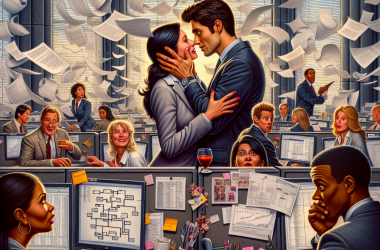 Illustration of Amour au bureau : entre passion et chaos pour les RH