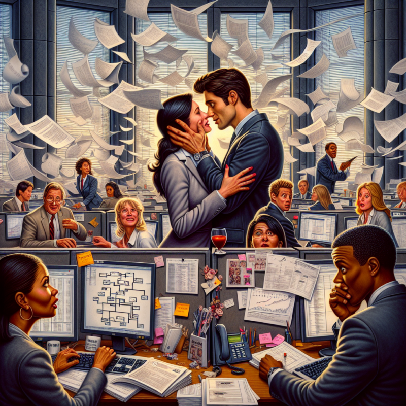 Illustration of Amour au bureau : entre passion et chaos pour les RH