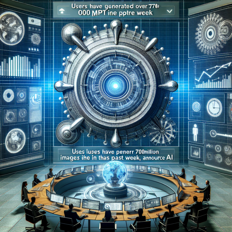 Illustration of 'Les utilisateurs de ChatGPT ont généré plus de 700M d'images depuis la semaine dernière, annonce OpenAI'