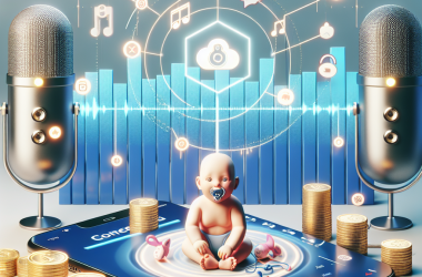 Illustration of Hedra, l'application utilisée pour créer des podcasts de bébés parlant, lève 32 millions de dollars auprès de a16z
