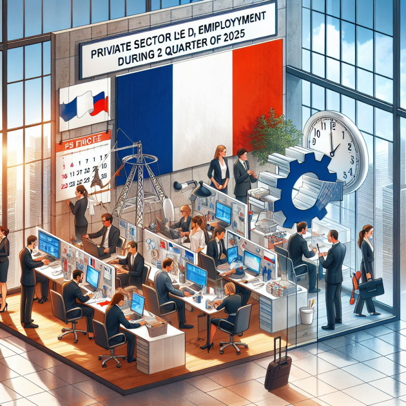 Illustration of L'emploi salarié privé se stabilise en France au premier trimestre 2025