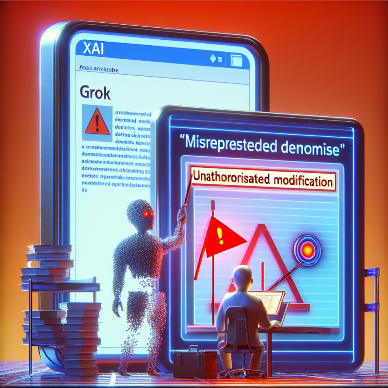 Illustration of xAI impute l'obsession de Grok pour le génocide blanc à une « modification non autorisée »