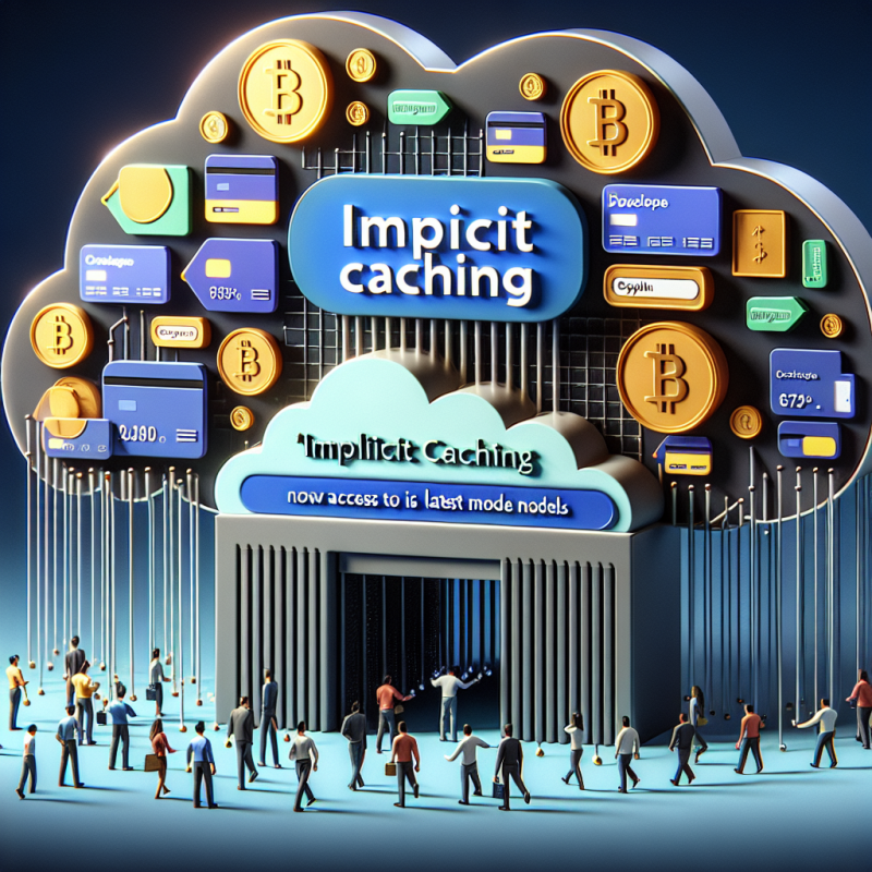 Illustration of Google lance le "caching implicite" pour rendre l'accès à ses derniers modèles IA moins cher