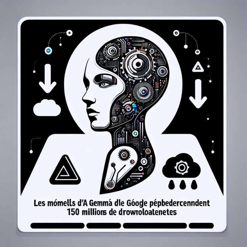 Illustration of Les modèles d'IA Gemma de Google dépassent les 150 millions de téléchargements