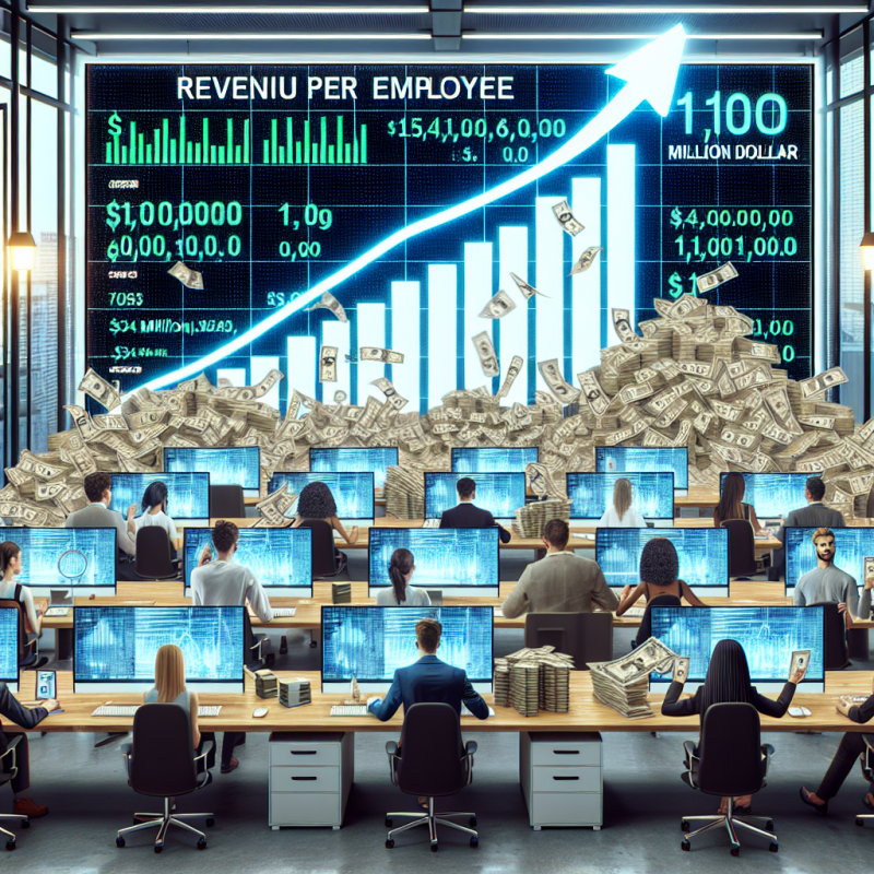 Illustration of Klarna : Le revenu par employé grimpe à près de 1 million de dollars grâce à l'efficacité de l'IA