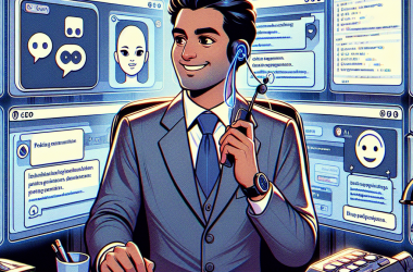 Illustration of Satya Nadella de Microsoft opte pour les chatbots plutôt que les podcasts