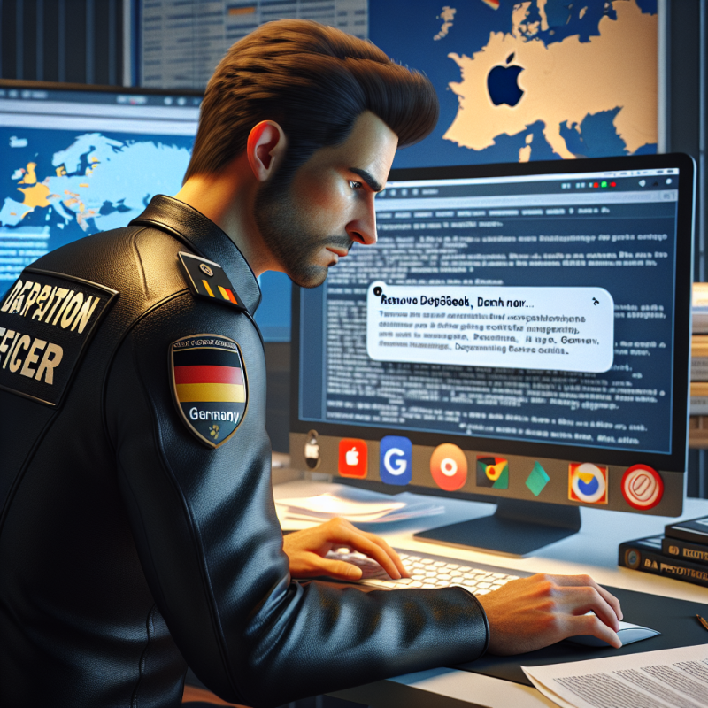 Illustration of Un responsable allemand de la protection des données demande à Apple et Google de retirer DeepSeek des magasins d'applications du pays
