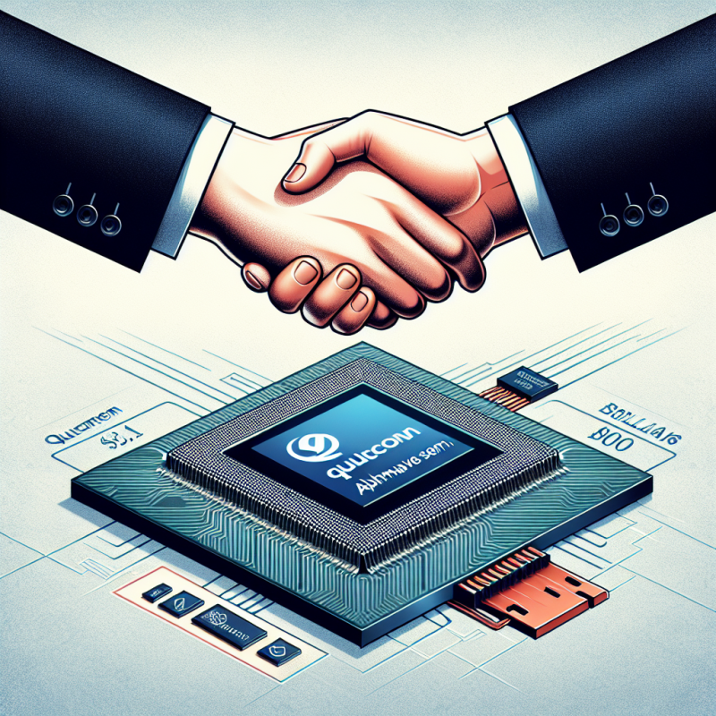 Illustration of Qualcomm acquiert la société de semi-conducteurs Alphawave Semi pour 2,4 milliards de dollars