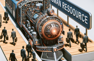Illustration of IA : les professionnels des RH montent dans le train