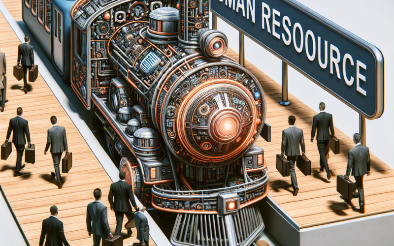 Illustration of IA : les professionnels des RH montent dans le train